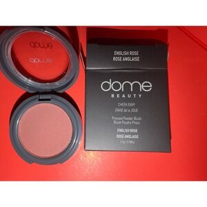 Dome Beauty Cheek Envy Pressed Powder Blush English Rose Luminous Finish Face